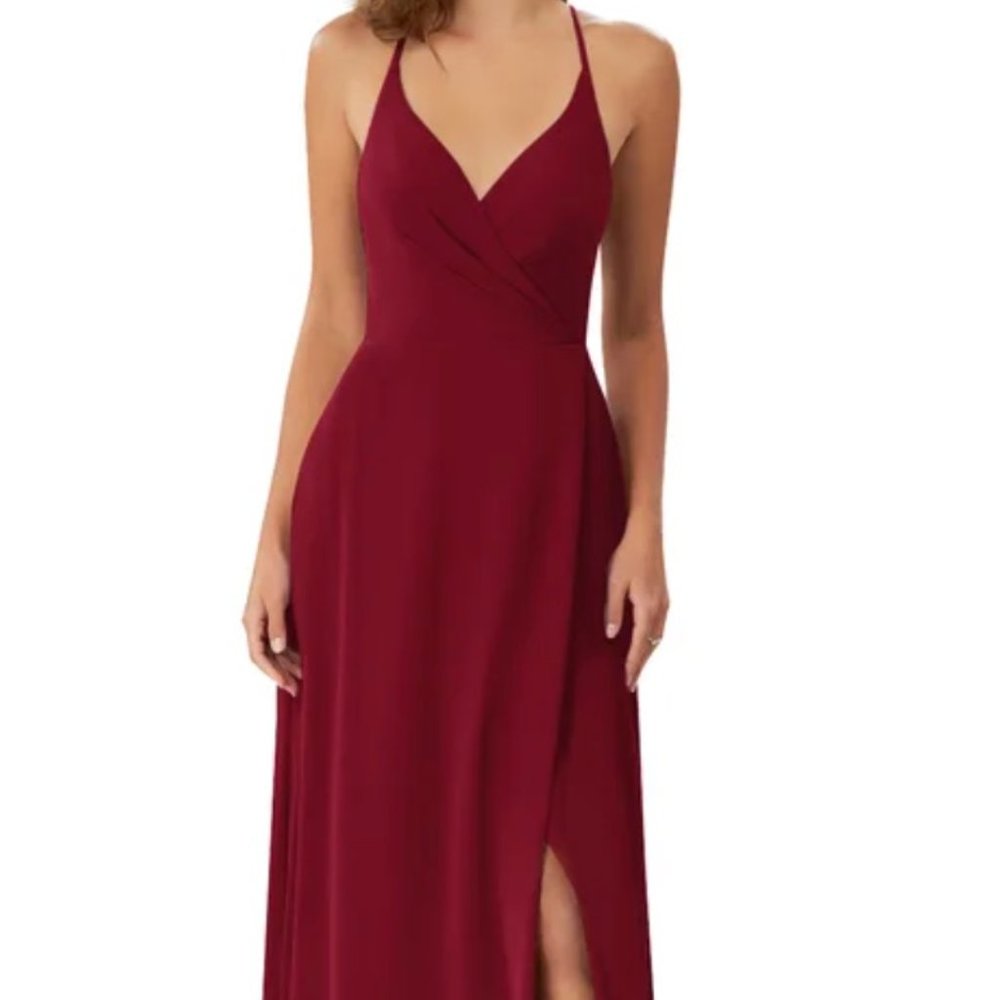 Azazie Davis Dress Burgundy